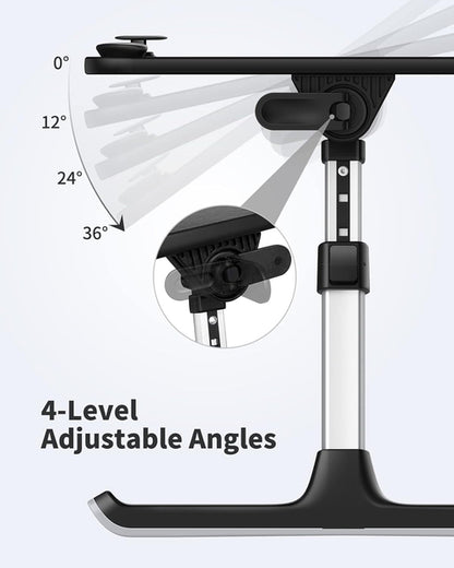 Laptop Desk for Bed,  Height & Angle Adjustable Laptop Stand for Bed,